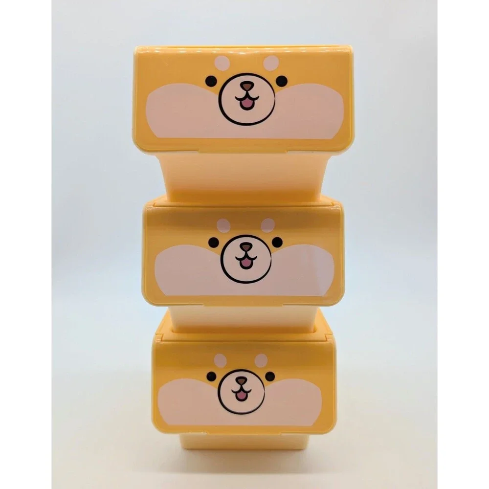 Miniso Shiba Mini Family Storage Boxes Teens Makeup Vanity Stackable